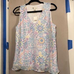 Cato Multicolor Paisley V-Neck Blouse